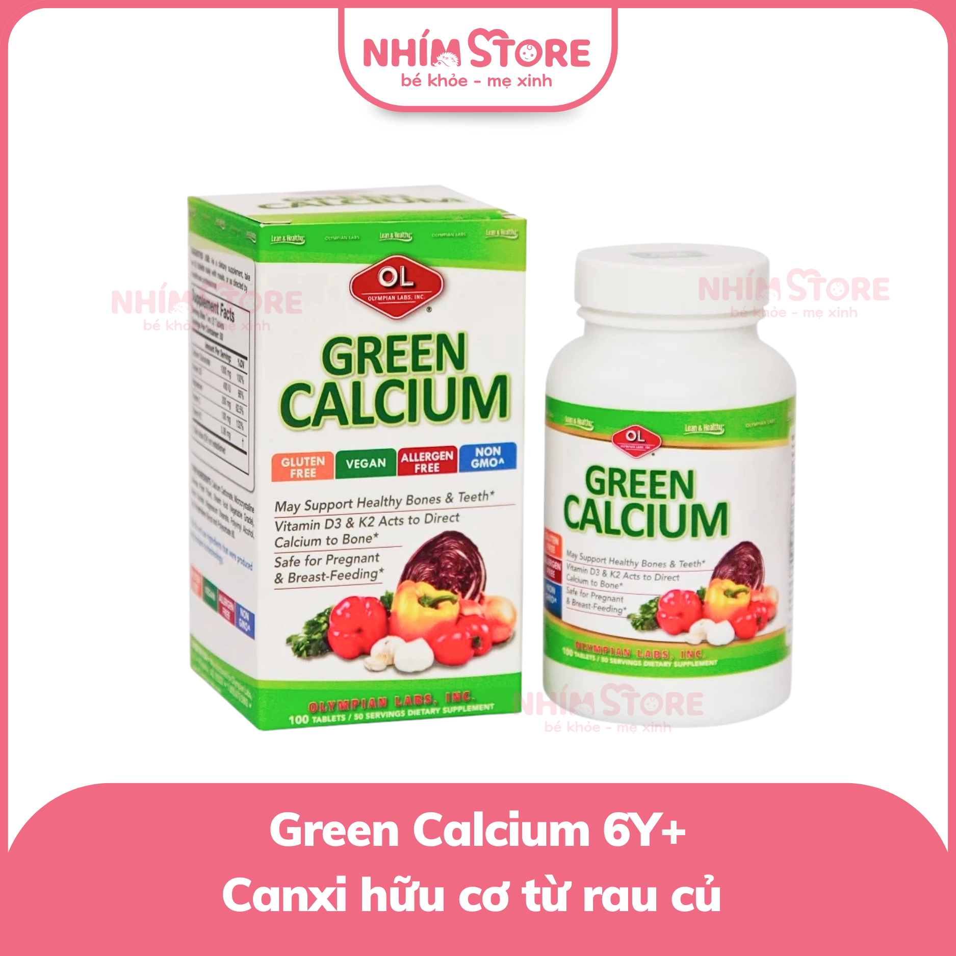 Canxi hữu cơ từ rau củ Green Calcium 6y+