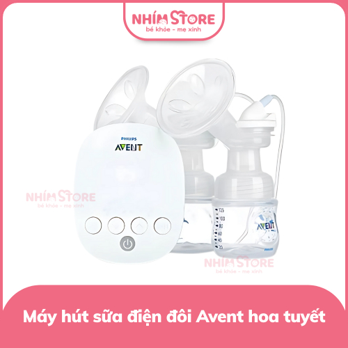 Máy hút sữa bằng điện đôi Avent hoa tuyết