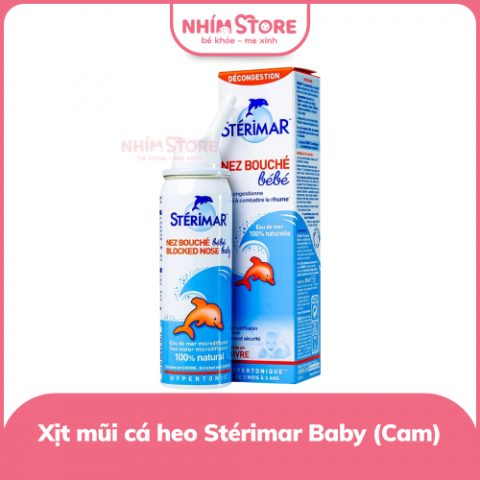 Xịt mũi cá heo Stérimar Baby 50ml (Cam)