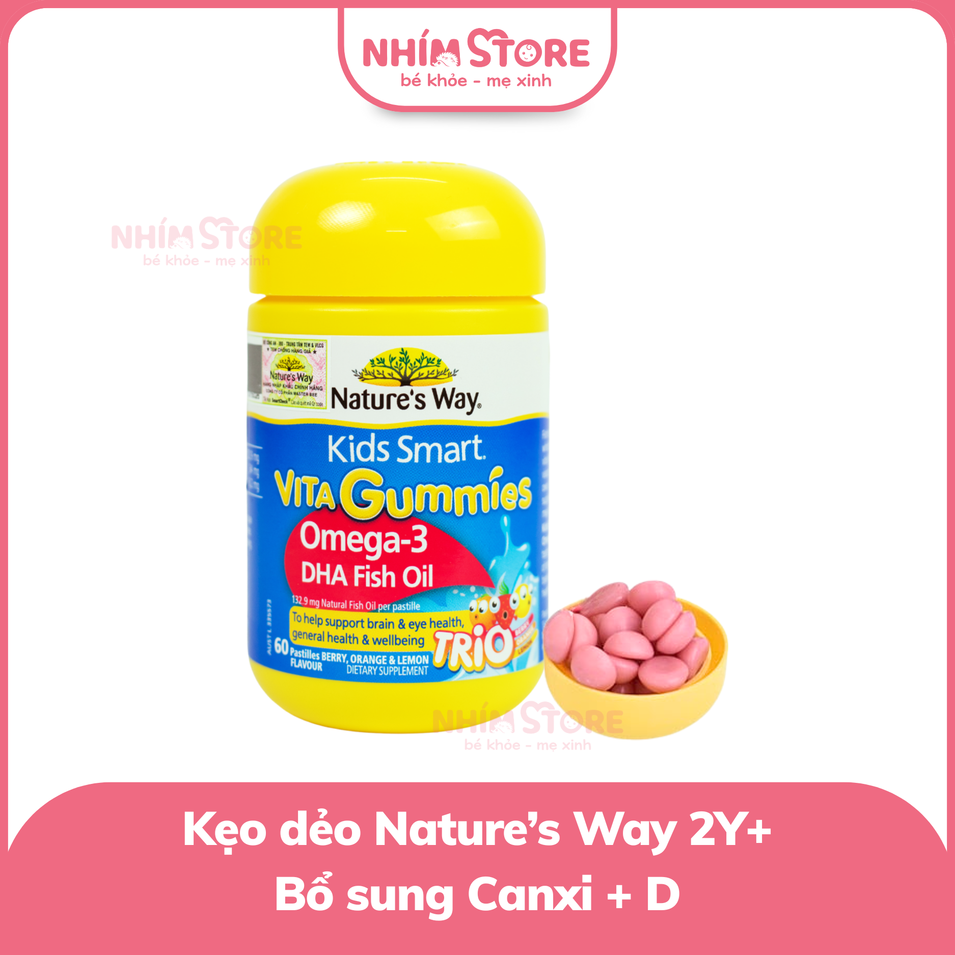 Kẹo dẻo Nature’s Way bổ sung Canxi + D 2y+