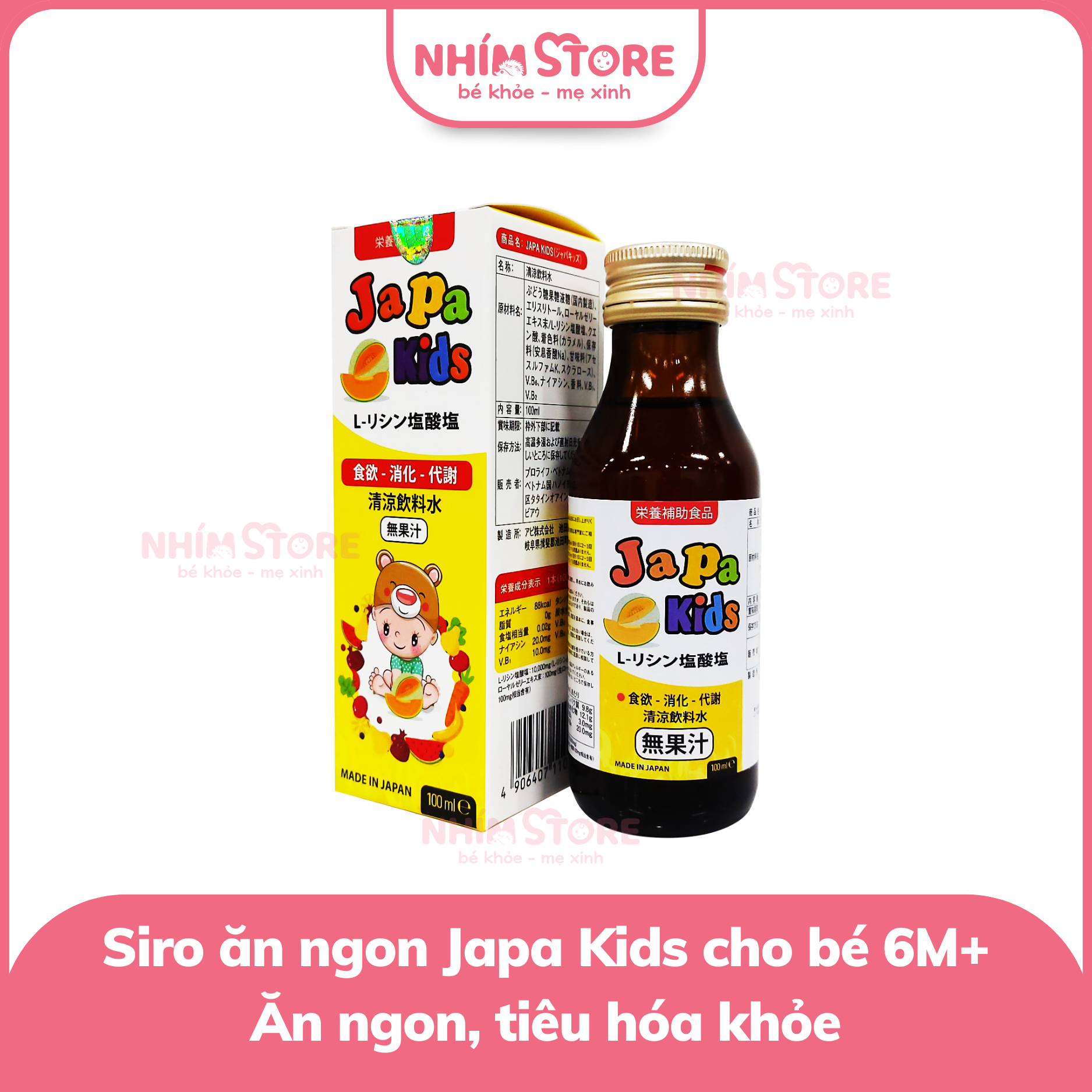 Siro ăn ngon japa kids cho bé 6m+