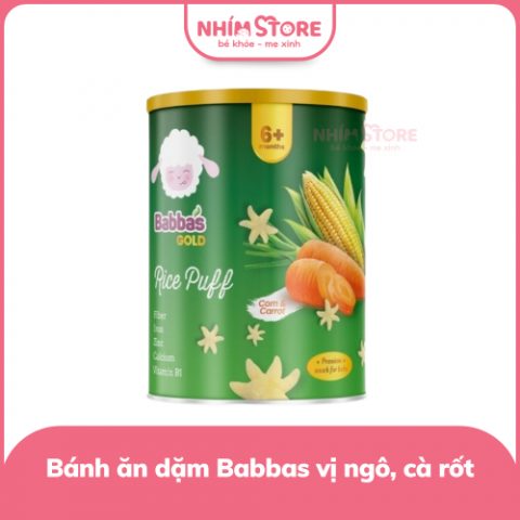 Bánh ăn dặm Babba’s Gold vị ngô, cà rốt