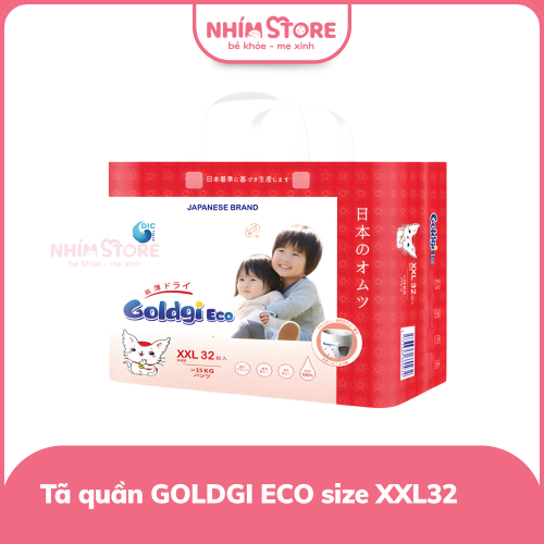 Tã quần GOLDGI ECO size XXL32