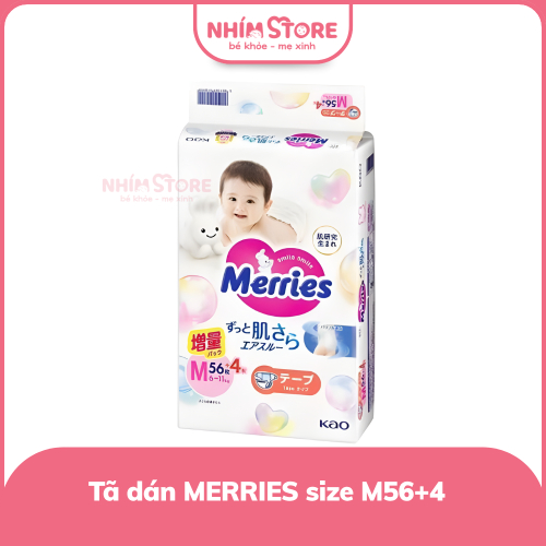 Tã dán Merries size M56+4