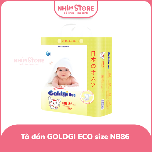 Tã dán GOLDGI ECO size NB86