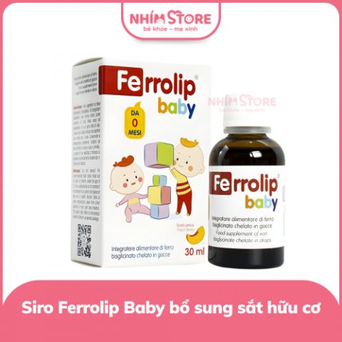 Siro Ferrolip Baby bổ sung sắt hữu cơ từ sơ sinh