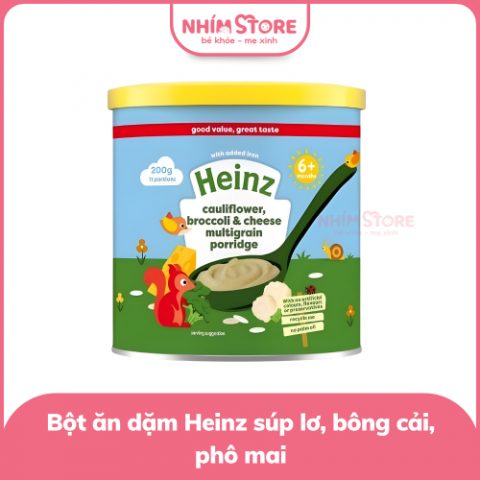Bột ăn dặm Heinz súp lơ, bông cải, phô mai