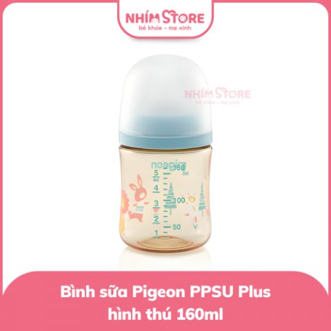 Bình sữa Pigeon PPSU Plus hình thú 160ml