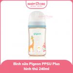 Bình sữa Pigeon PPSU Plus họa tiết hình thú 240ml