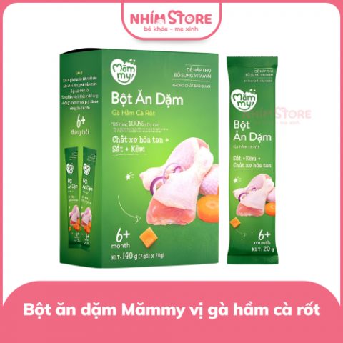 Bột ăn dặm Mămmy vị gà hầm cà rốt