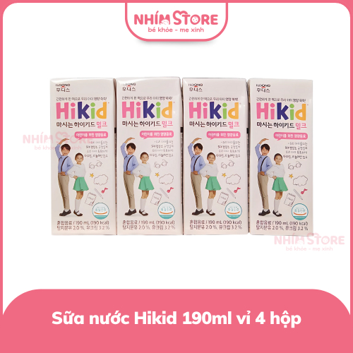Sữa nước Hikid 190ml vỉ 4 hộp
