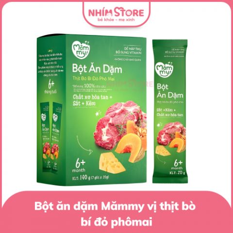 Bột ăn dặm Mămmy vị thịt bò bí đỏ phô mai
