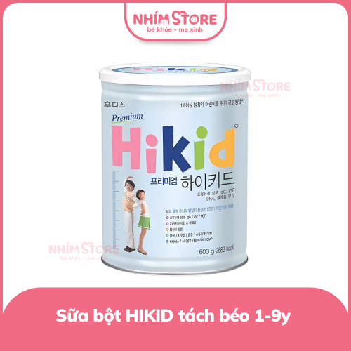 Sữa bột Hikid tách béo 1-9y
