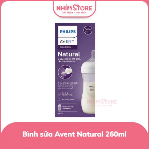 Bình sữa Philips Avent Natural (Mô phỏng tự nhiên) 260ml mẫu mới