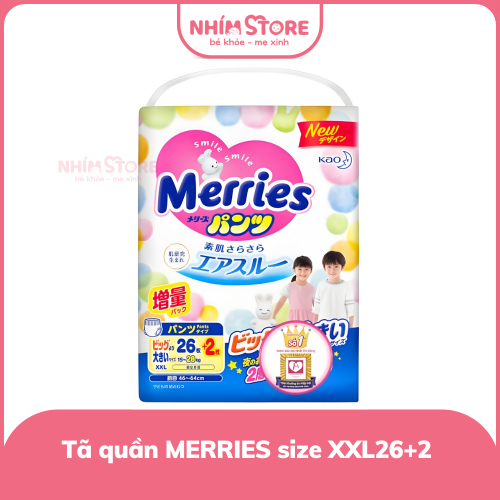 Tã quần Merries size XXL26+2