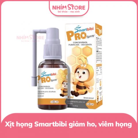 Xịt họng Smartbibi giảm ho, rát, viêm họng 6m+