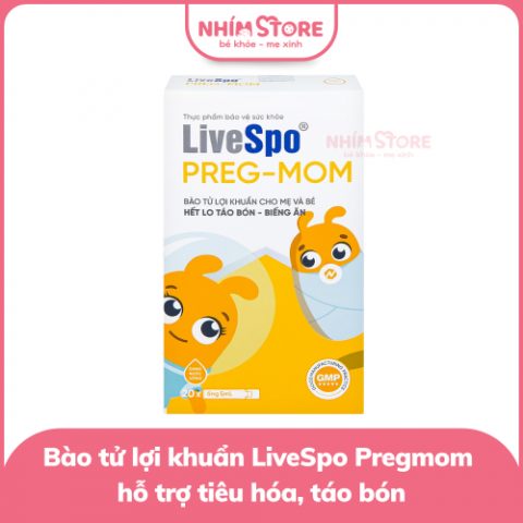 Bào tử lợi khuẩn LiveSpo Pregmom hỗ trợ tiêu hóa táo bón