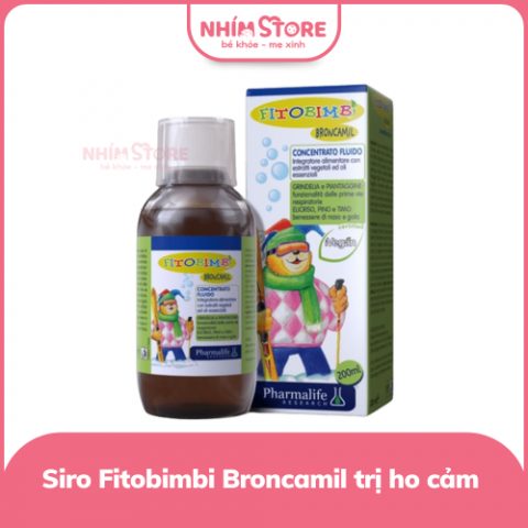 Siro Fitobimbi Broncamil trị ho cảm, viêm phế quản 6m+