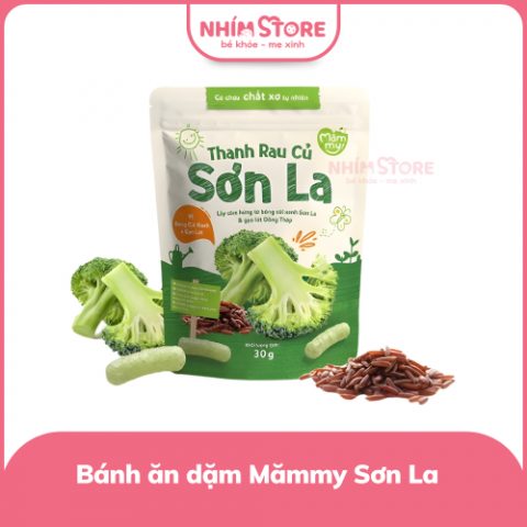 Bánh ăn dặm Mămmy Sơn La vị bông cải xanh, gạo lứt