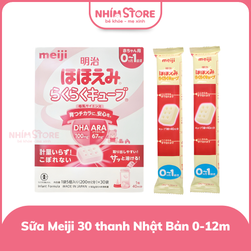 Sữa Meiji thanh số 0 nội địa Nhật (30 thanh) cho bé 0-12m