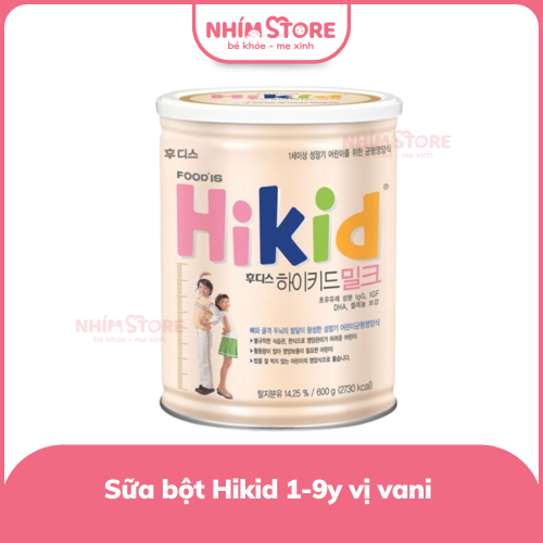 Sữa bột Hikid 1-9y vị vani