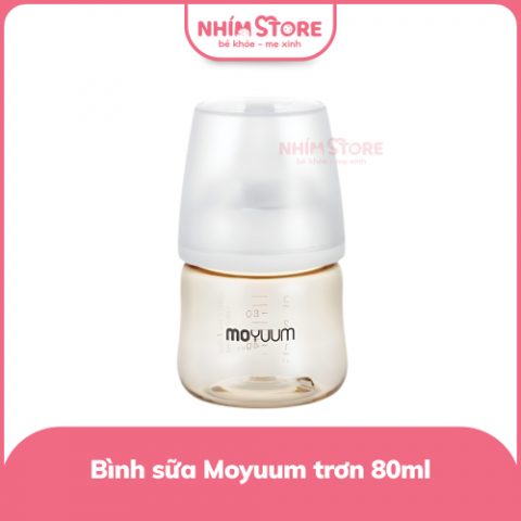 Bình sữa Moyuum thế hệ 3 PPSU trơn 80ml