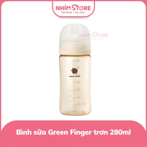 Bình sữa Green Finger BebeGrow 280ml nhựa PPSU (không kèm núm)