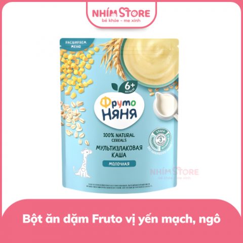 Bột ăn dặm Fruto Nanny vị hỗn hợp ngũ cốc, sữa 200gr (6m+)