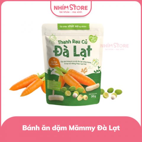 Bánh ăn dặm Mămmy Đà Lạt vị bí cà rốt hạt sen