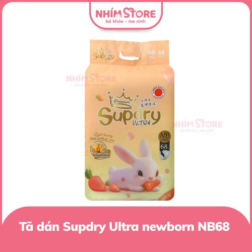 Tã dán Supdry Ultra newborn NB68