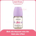 Bình sữa Moyuum hoạt tiết mèo 170ml tím