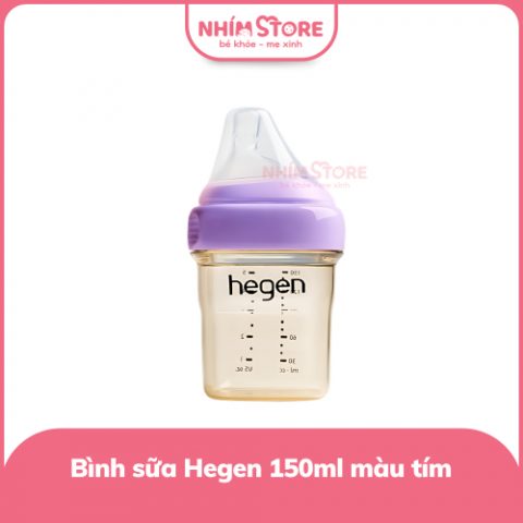 Bình sữa Hegen PPSU 150ml cổ tím