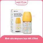 Bình sữa Moyuum 170ml họa tiết tim vàng