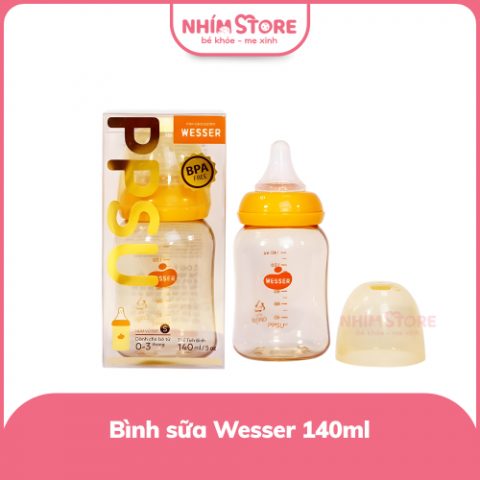 Bình sữa Wesser PPSU cổ hẹp 140ml