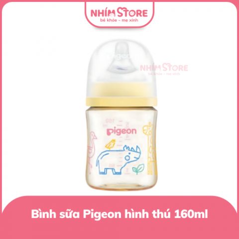 Bình sữa Pigeon PPSU họa tiết muông thú 160ml