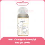 Bình sữa Pigeon PPSU Howapipi màu ghi 240ml