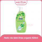 Nước rửa bình sữa Dnee organic dạng chai 620ml