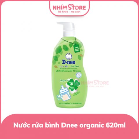 Nước rửa bình sữa Dnee organic dạng chai 620ml