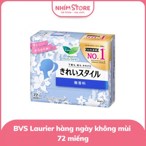 BVS hàng ngày Laurier không mùi 72 miếng