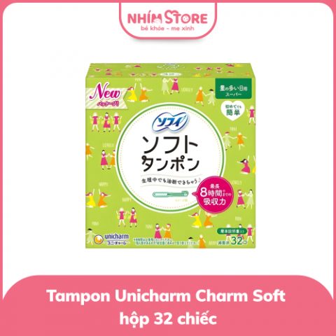 Tampon Unicharm Charm Soft hộp 32 chiếc