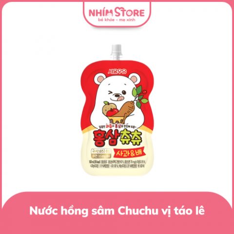 Nước trái cây hồng sâm Chuchu vị táo, lê 12m+