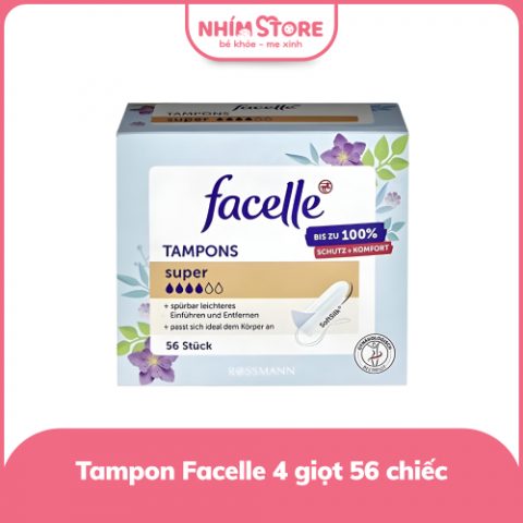 Tampon Facelle Super Plus 4 giọt 56 chiếc