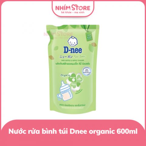 Nước rửa bình sữa Dnee organic dạng túi 600ml
