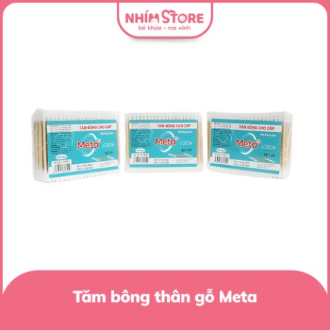 Tăm bông Meta gói 200c thân gỗ