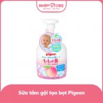 Sữa tắm gội tạo bọt Pigeon chiết xuất lá đào 450ml