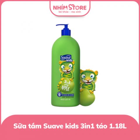 Sữa tắm gội Suave Kids táo xanh 1.18L