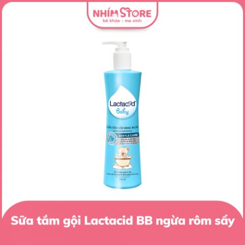 Sữa tắm gội ngừa rôm sảy Lactacid Baby 500ml