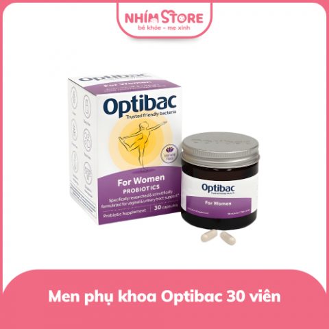 Men Optibac tím chống viêm cho phụ nữ hộp 30 viên