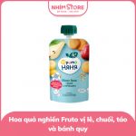 Hoa quả nghiền Fruto vị chuối, táo, lê, bánh quy