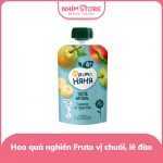 Hoa quả nghiền Fruto vị táo, chuối, đào, lê